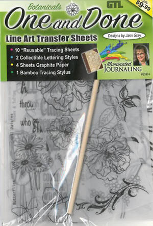 One and Done Bible Journaling Line Art Transfer - Botanicals - Re-vived