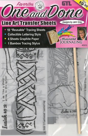 One and Done Bible Journaling Line Art Transfer - Favourites - Re-vived
