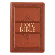KJV Large Print Thinline Bible, Tan, Thumb Indexed - Re-vived