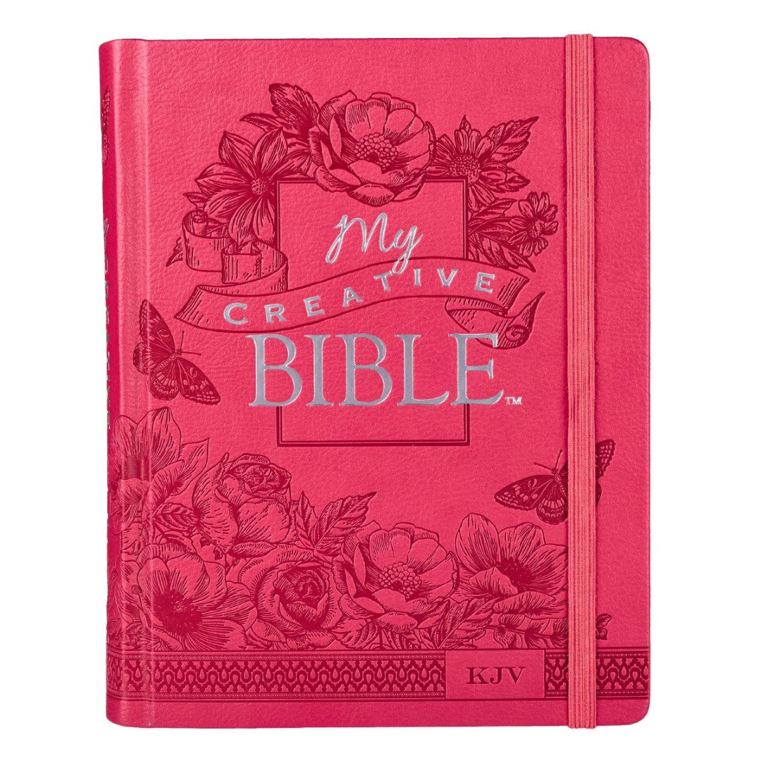 KJV My Creative Bible, Pink Faux Leather Hardcover - Re-vived