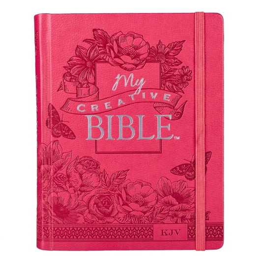 KJV My Creative Bible, Pink Faux Leather Hardcover - Re-vived