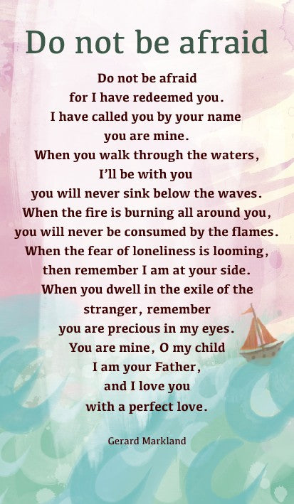 Prayer Card Do Not Be Afraid (pack of 20) - Re-vived