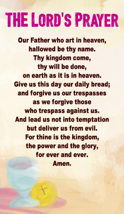 Lord's Prayer, The - Prayer Card - Re-vived