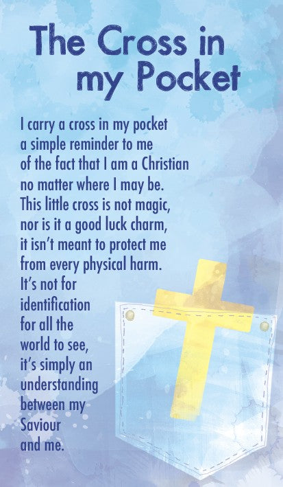 Cross In My Pocket Prayer Cards, The (pack of 20) - Re-vived