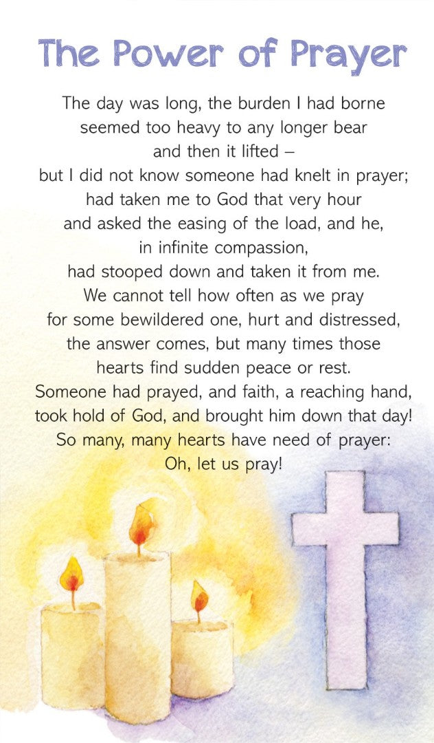 The Power Of Prayer Prayer Cards - Re-vived