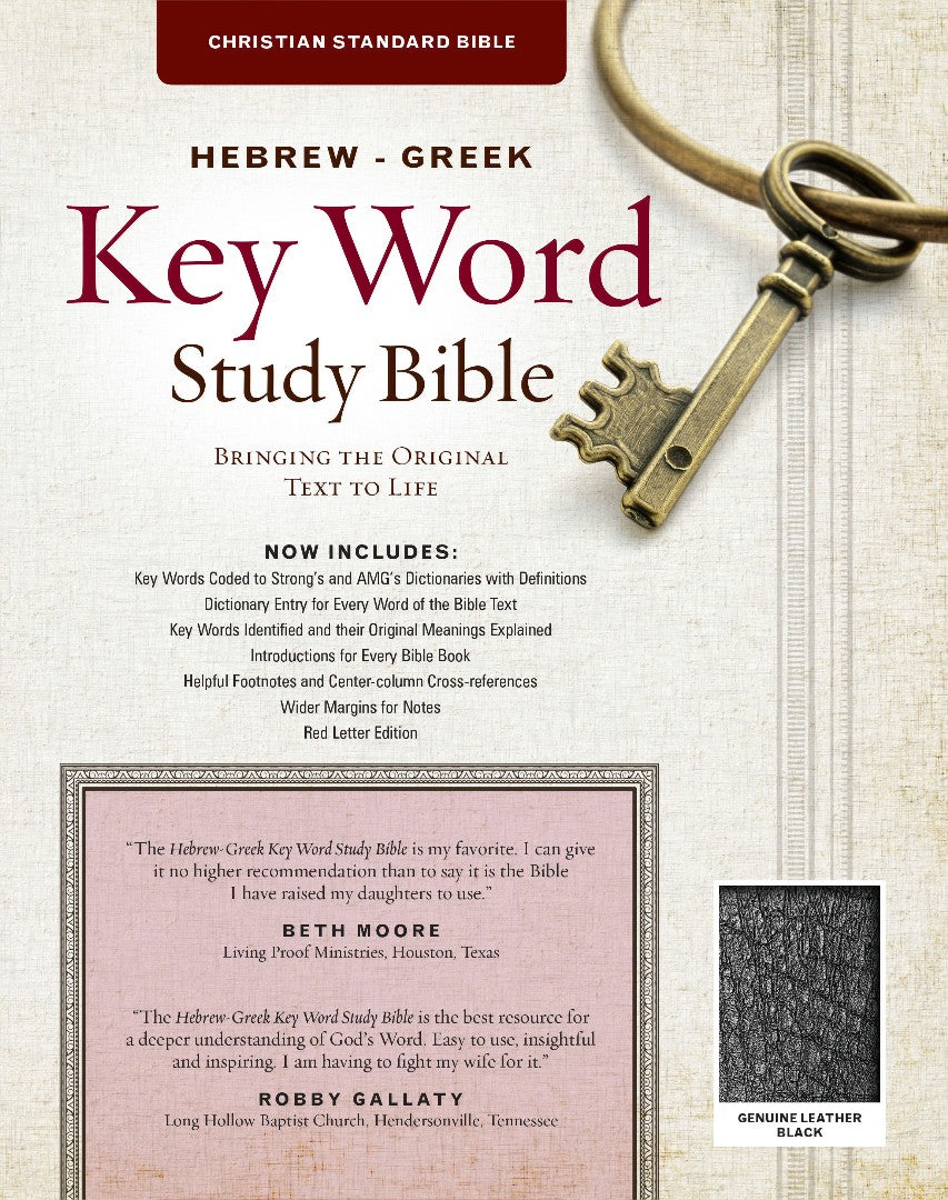 The CSB Hebrew-Greek Key Word Study Bible Black - Re-vived