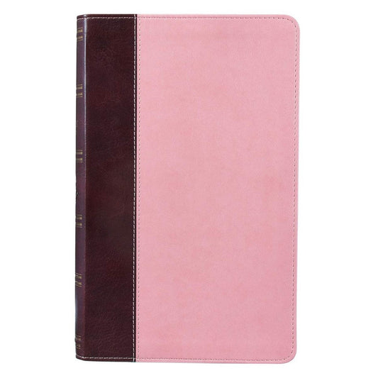 KJV Giant Print Bible, Brown/Pink - Re-vived