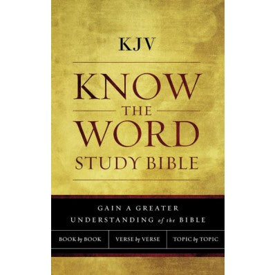 KJV Know The Word Study Bible, Cloth Over Board, Red Letter - Re-vived