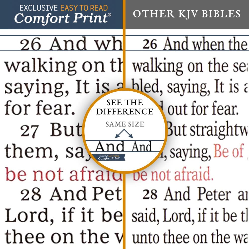 KJV Reference Bible, Burgundy, Personal Size Giant Print - Re-vived