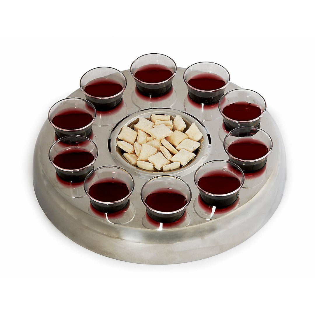 Silver Mic Stand Communion Tray - Re-vived