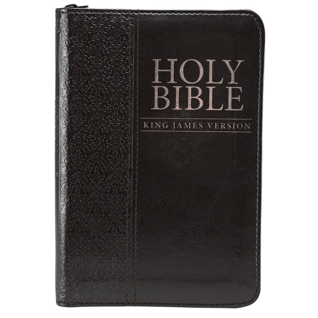KJV Mini Pocket Bible, Black with Zip - Re-vived
