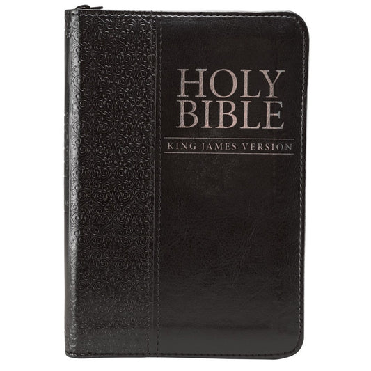 KJV Mini Pocket Bible, Black with Zip - Re-vived
