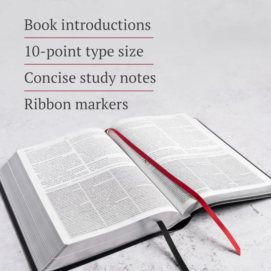 CSB Everyday Study Bible, Charcoal LeatherTouch - Re-vived
