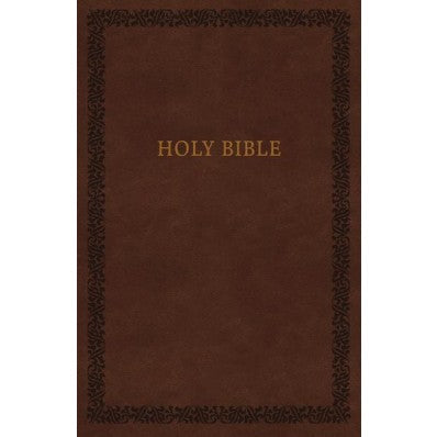 NKJV Holy Bible, Leathersoft, Brown, Comfort Print - Re-vived