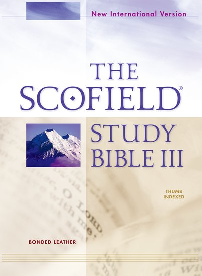 NIV Scofield Study Bible III, Burgundy, Indexed, Red Letter - Re-vived