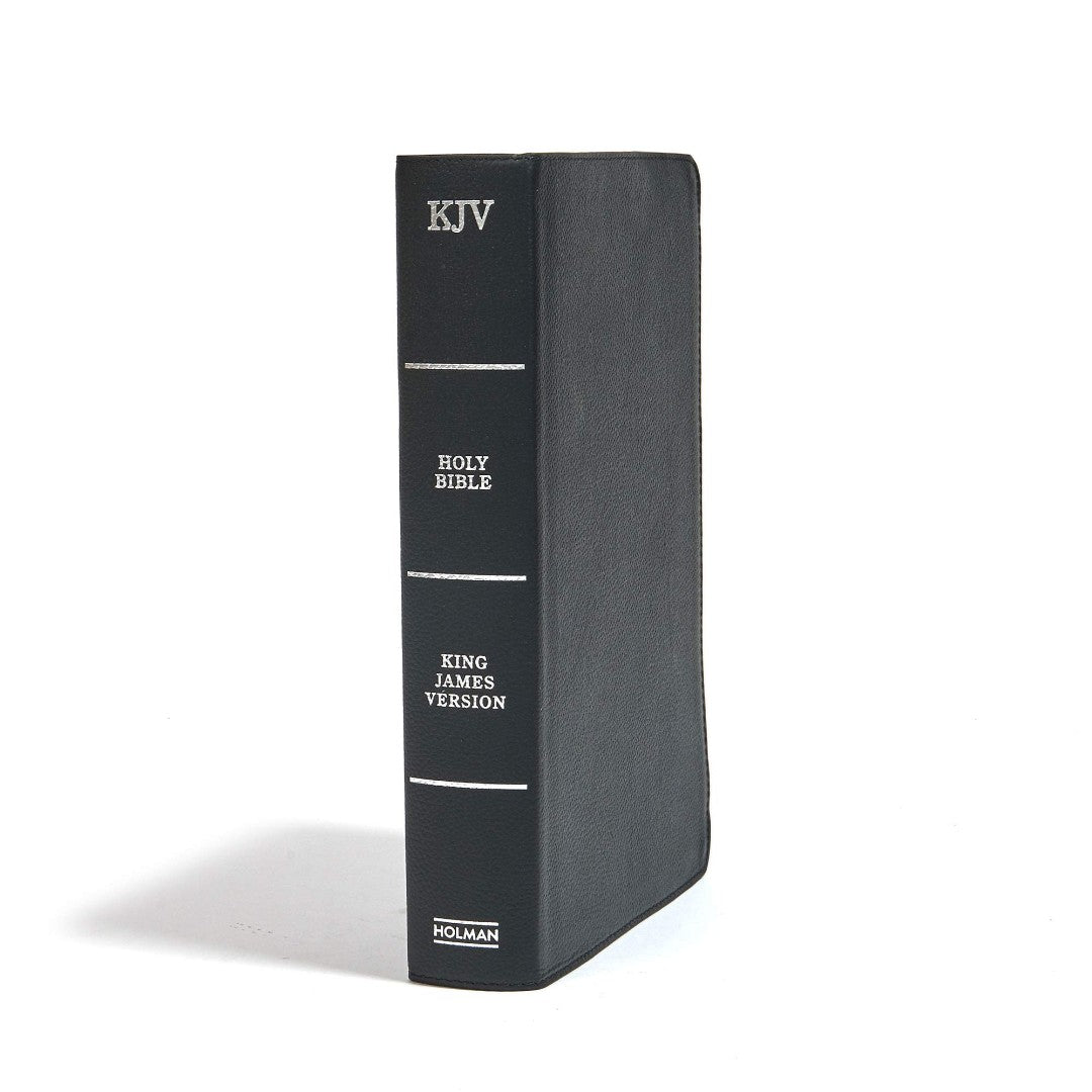 KJV Super Giant Print Reference Bible, Black Genuine Leather - Re-vived