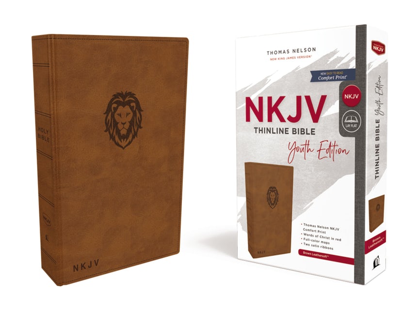 NKJV Thinline Bible, Youth Edition, Brown, Red Letter - Re-vived