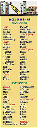 Books Of The Bible Bookmark (Pack of 25) - Re-vived