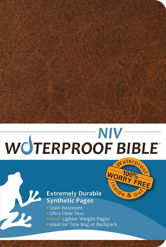 NIV Waterproof Bible, Brown - Re-vived