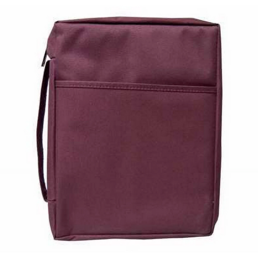 Bible Cover Burgundy Canvas Medium - Re-vived