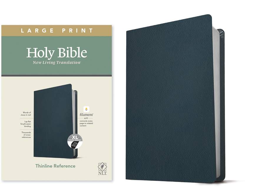 NLT Thinline Reference Bible, Filament Edition, Navy - Re-vived