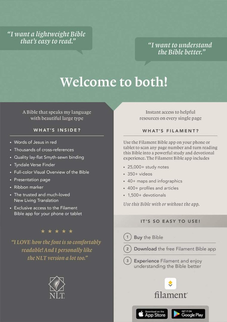 NLT Thinline Reference Bible, Filament Edition, Berry - Re-vived
