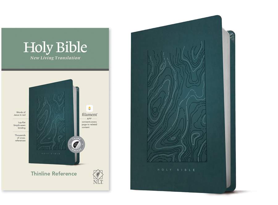 NLT Thinline Reference Bible, Filament Edition, Teal - Re-vived