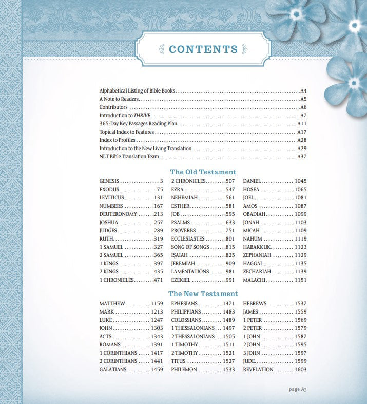 NLT THRIVE Creative Journaling Devotional Bible, Teal - Re-vived