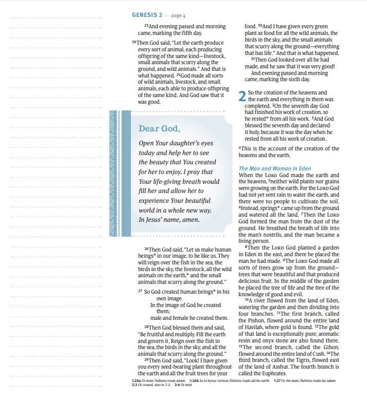 NLT THRIVE Creative Journaling Devotional Bible, Teal - Re-vived