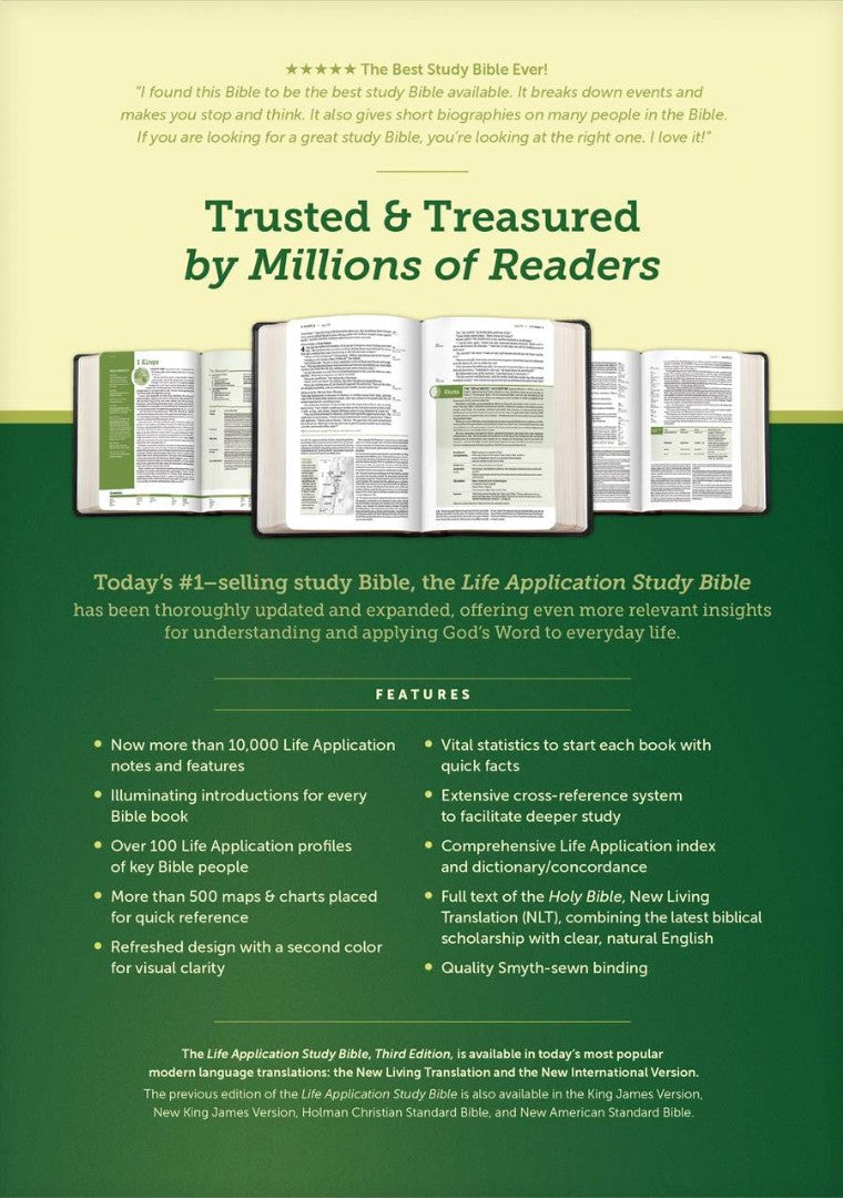 NLT Life Application Study Bible, Third Edition, Teal Blue - Re-vived