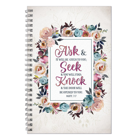 Ask Seek Knock Wirebound Journal - Re-vived