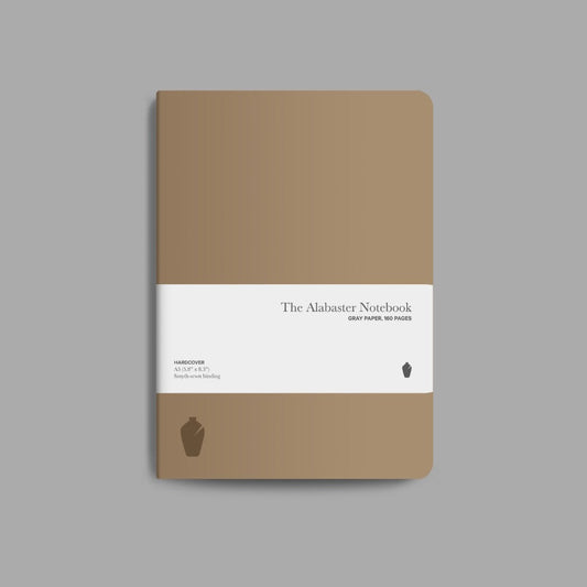 Alabaster Notebook, Tan, Hardcover, Dot - Re-vived