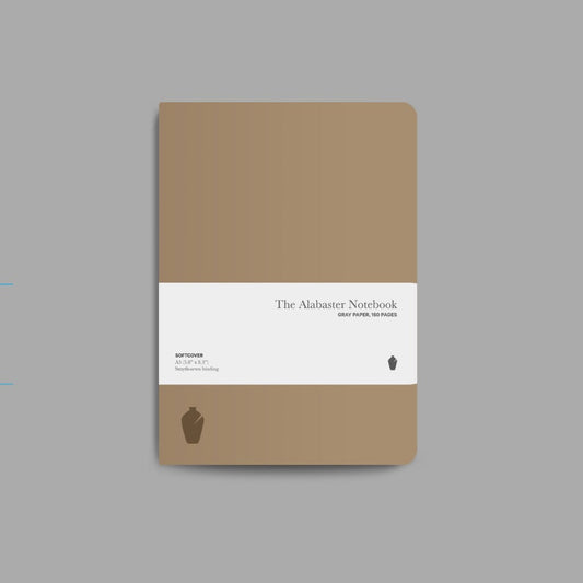 Alabaster Notebook, Tan, Softcover, Lined - Re-vived