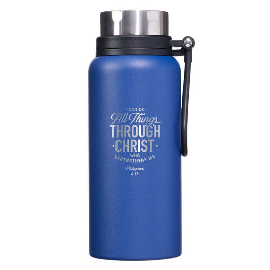 I Can Do All Things Blue Stainless Steel Water Bottle - Re-vived