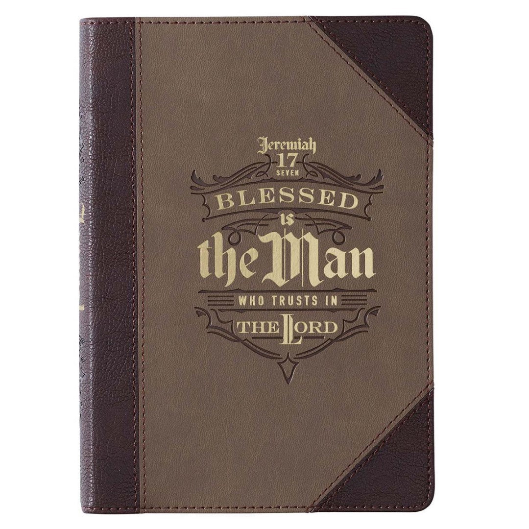 Blessed is the Man Faux Leather Classic Journal - Re-vived