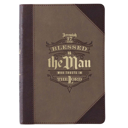 Blessed is the Man Faux Leather Classic Journal - Re-vived