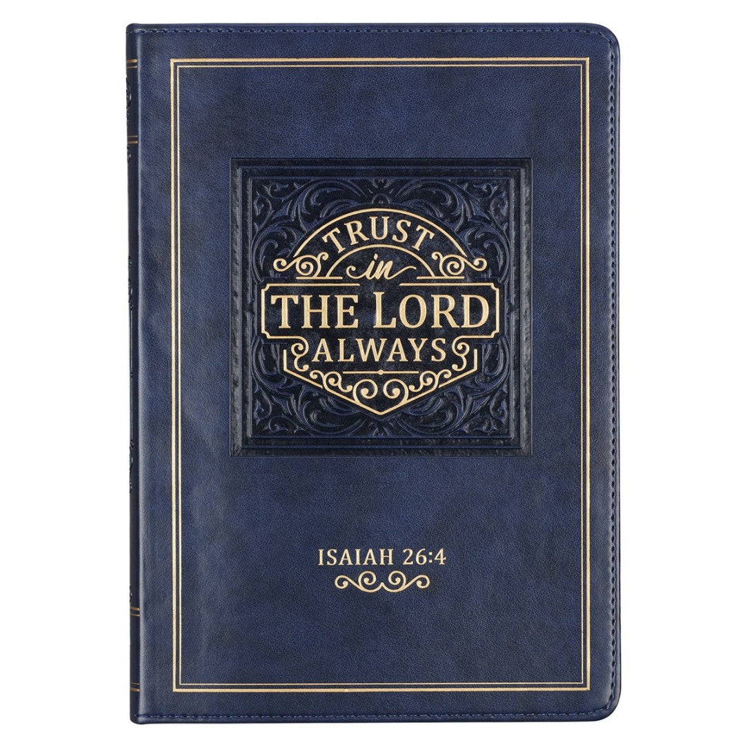 Trust in the Lord Navy Faux Leather Classic Journal - Re-vived