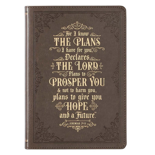 For I Know the Plans Faux Leather Classic Journal - Re-vived