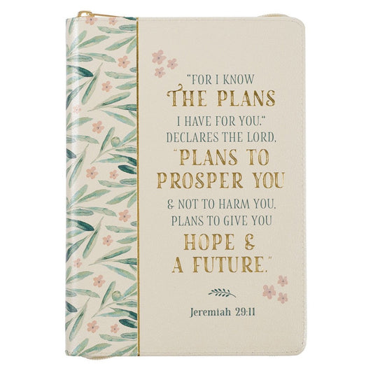For I Know the Plans Faux Leather Classic Journal with Zip - Re-vived