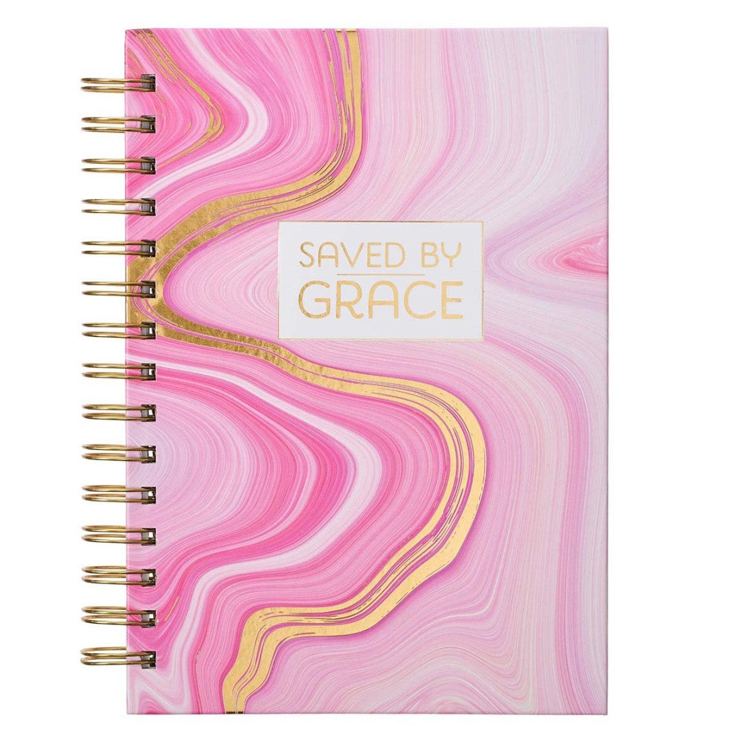 Saved by Grace Large Wirebound Journal - Re-vived