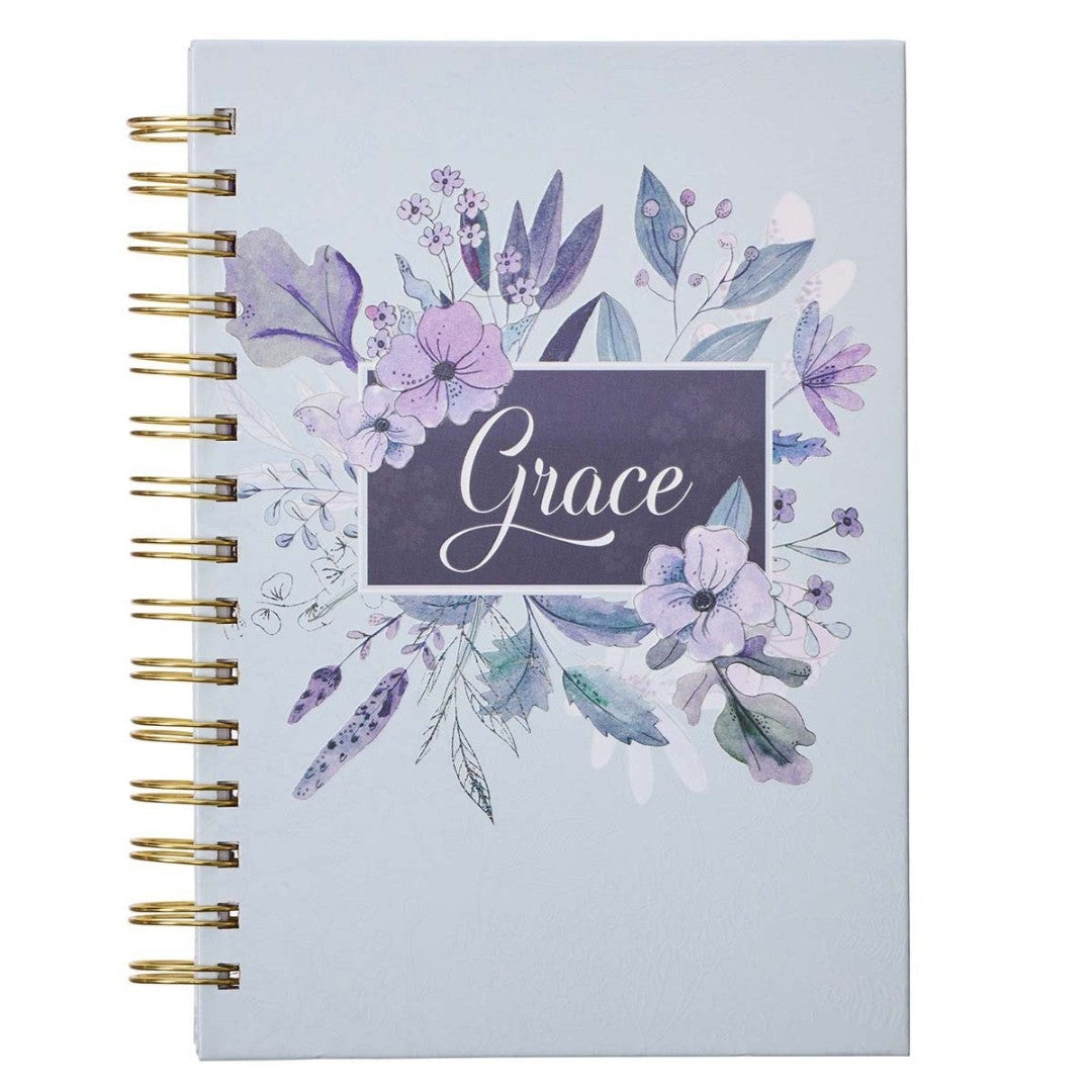 Grace Floral Large Wirebound Journal - Re-vived