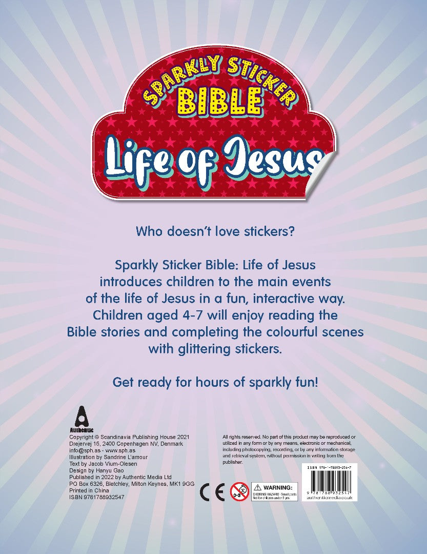 Sparkly Sticker Bible: Life of Jesus - Re-vived