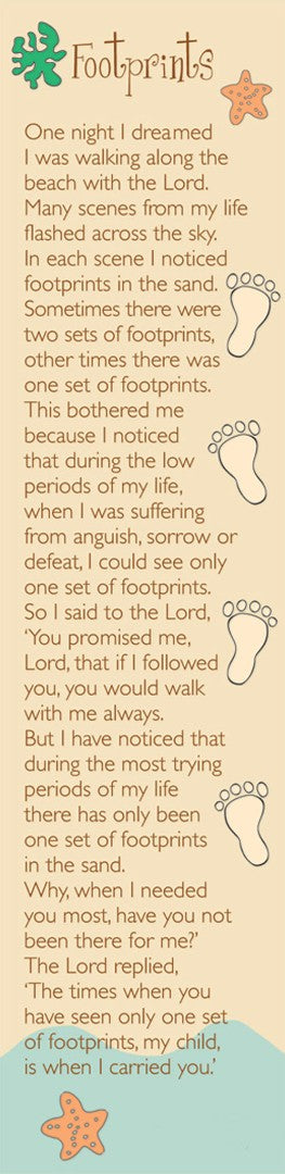 Footprints Bookmark (pack of 10) - Re-vived