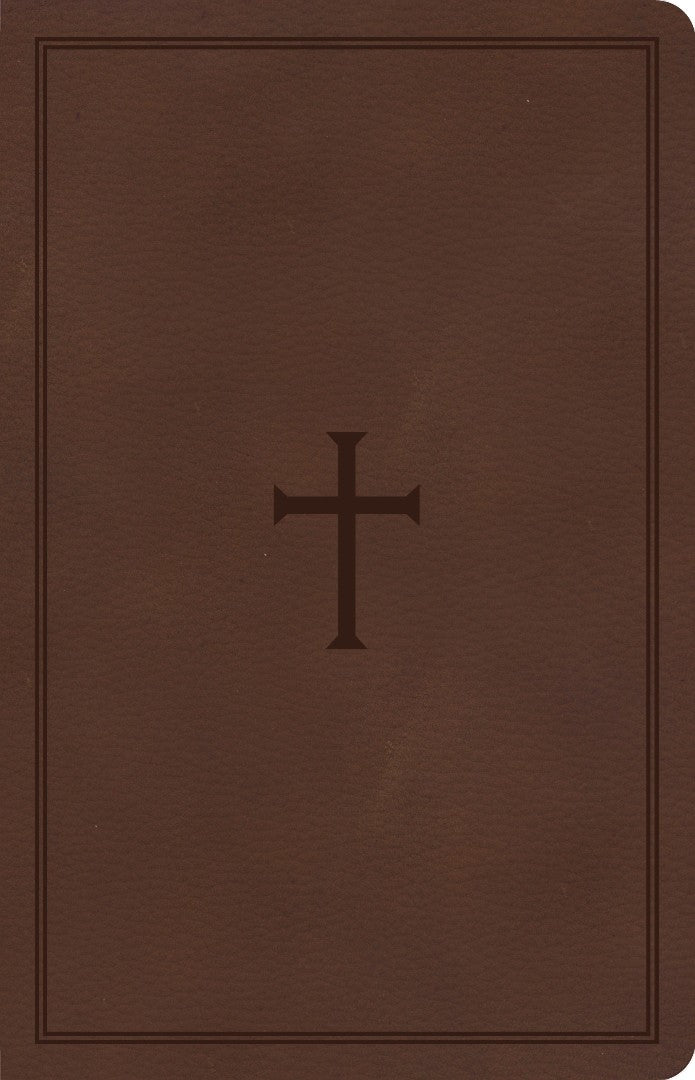 CSB Large Print Personal Size Reference Bible, Brown Leather - Re-vived