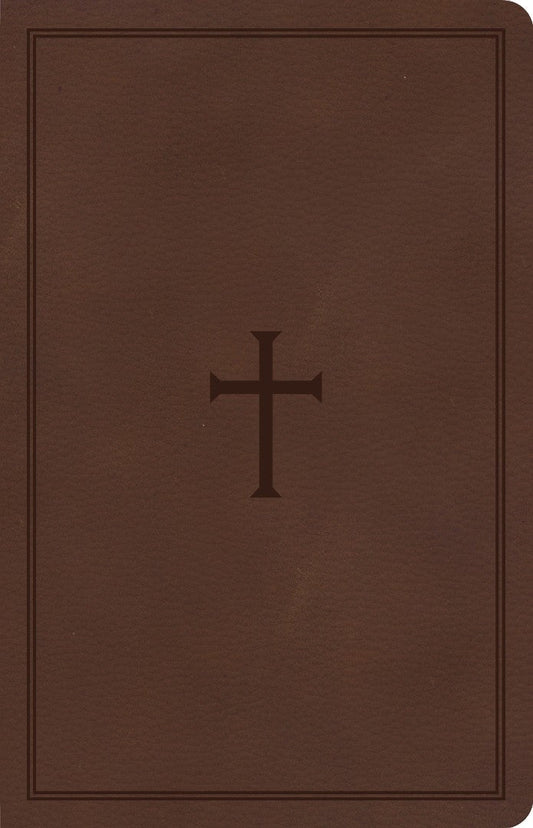 CSB Large Print Personal Size Reference Bible, Brown Leather - Re-vived