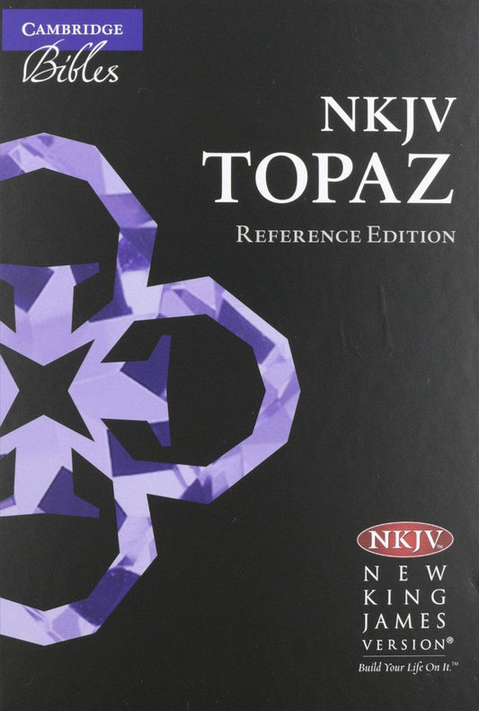 NKJV Topaz Reference Bible, Black, Calfsplit Leather - Re-vived