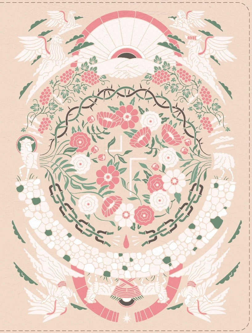 ESV Jesus Bible Artist Edition, Peach Floral, Indexed - Re-vived