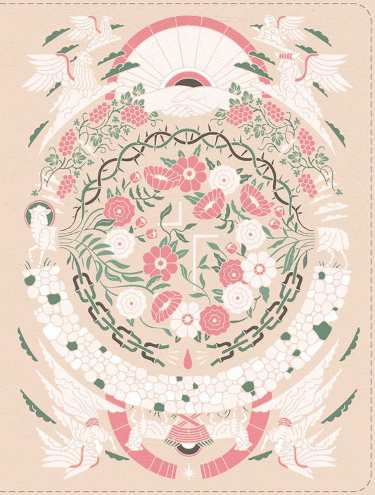ESV Jesus Bible Artist Edition, Peach Floral, Indexed - Re-vived