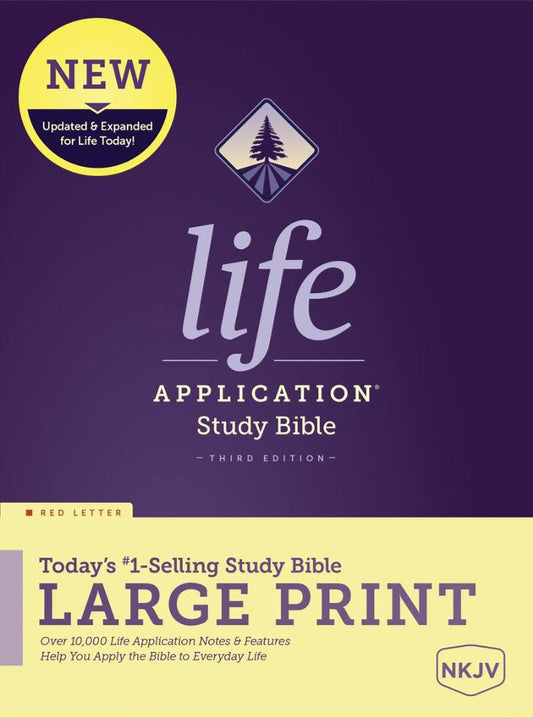 NKJV Life Application Study Bible Third Edition, Large Print - Re-vived