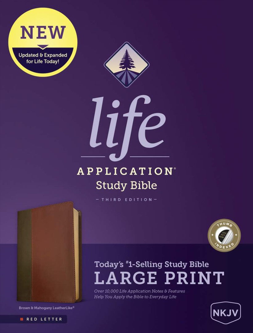 NKJV Life Application Study Bible Third Edition, Large Print - Re-vived